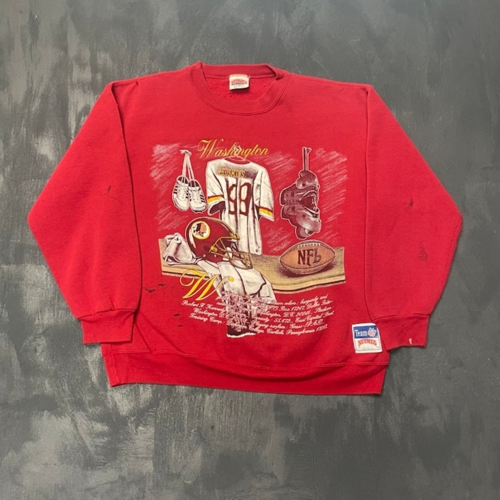 Vintage Washington Redskins Graphic Sweatshirt Mens M‎ Red 1990s Nutmeg